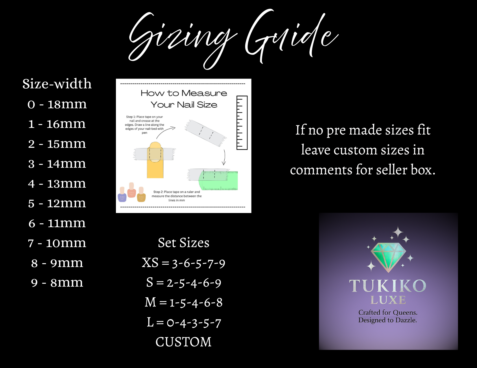 Tukiko Luxe Sizing Kit